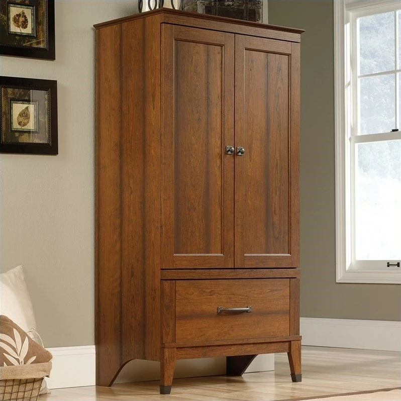 Budget π Sauder Carson Forge Armoire In Washington Cherry π₯ 8 Budget π Sauder Carson Forge Armoire In Washington Cherry π₯ - Image 6