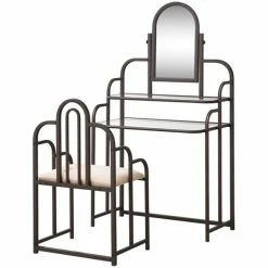 Best deal ✨ Coaster 2 Piece Bedroom Vanity Set In Tan And Bronze 😀