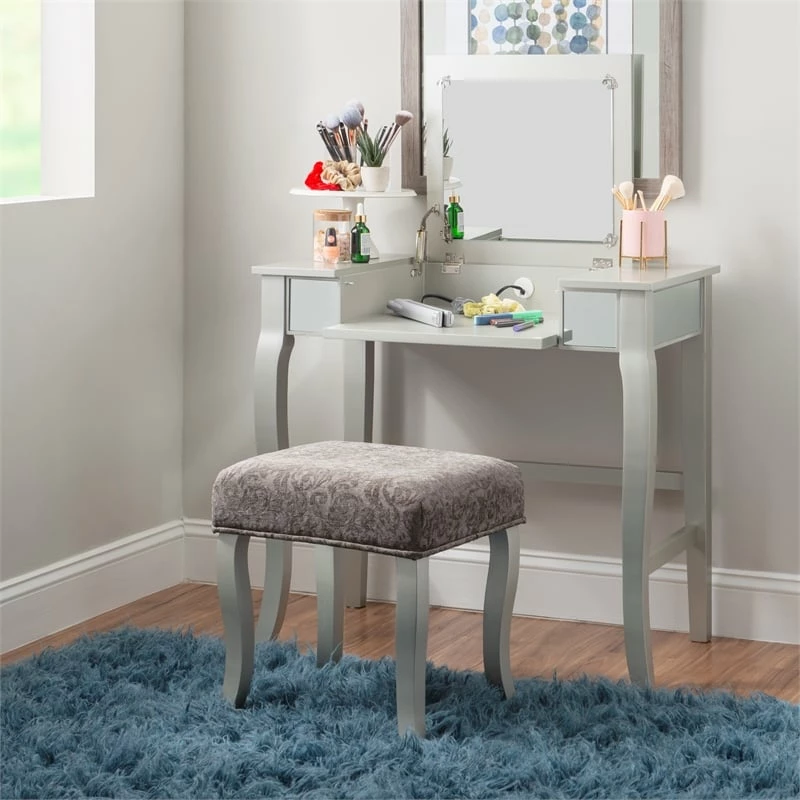 Top 10 โค๏ธ Linon Harper Wood Bedroom Vanity Set In Silver ๐ 15 Top 10 โค๏ธ Linon Harper Wood Bedroom Vanity Set In Silver ๐ - Image 13