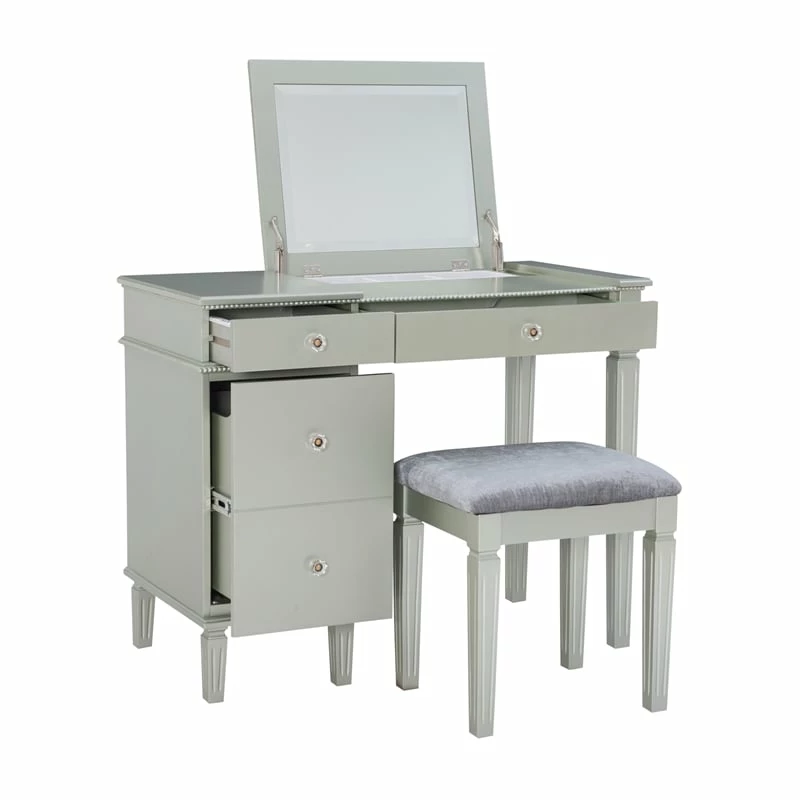 Cheapest π Linon Alexandria Wood Vanity Set In Silver π 13 Cheapest π Linon Alexandria Wood Vanity Set In Silver π - Image 11