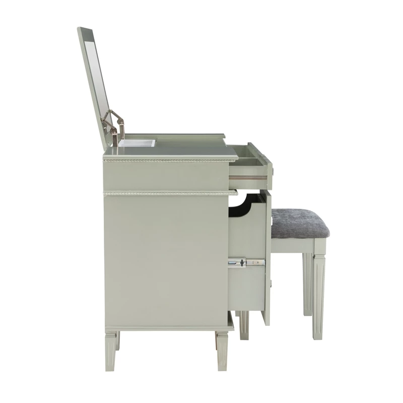 Cheapest π Linon Alexandria Wood Vanity Set In Silver π 14 Cheapest π Linon Alexandria Wood Vanity Set In Silver π - Image 12