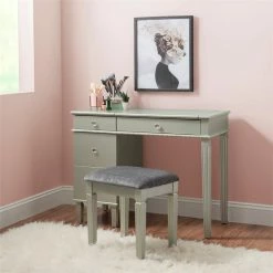 Cheapest π Linon Alexandria Wood Vanity Set In Silver π 44 Cheapest π Linon Alexandria Wood Vanity Set In Silver π -Living Room Sales Shop 638329 19 L