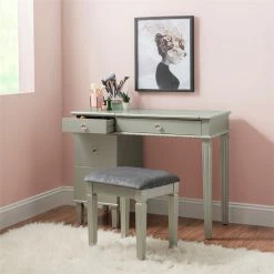 Cheapest π Linon Alexandria Wood Vanity Set In Silver π 45 Cheapest π Linon Alexandria Wood Vanity Set In Silver π -Living Room Sales Shop 638329 20 L