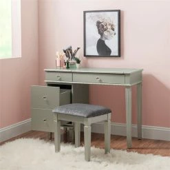 Cheapest π Linon Alexandria Wood Vanity Set In Silver π 46 Cheapest π Linon Alexandria Wood Vanity Set In Silver π -Living Room Sales Shop 638329 21 L