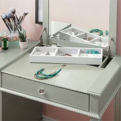 Cheapest π Linon Alexandria Wood Vanity Set In Silver π 50 Cheapest π Linon Alexandria Wood Vanity Set In Silver π -Living Room Sales Shop 638329 25 L