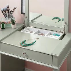 Cheapest π Linon Alexandria Wood Vanity Set In Silver π 51 Cheapest π Linon Alexandria Wood Vanity Set In Silver π -Living Room Sales Shop 638329 26 L