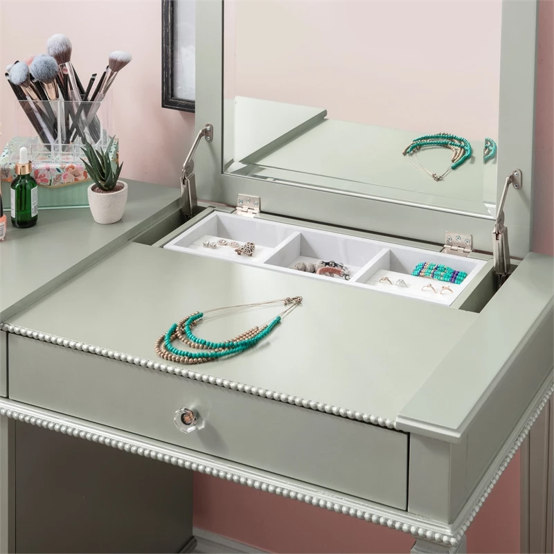 Cheapest π Linon Alexandria Wood Vanity Set In Silver π 23 Cheapest π Linon Alexandria Wood Vanity Set In Silver π - Image 21