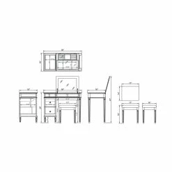 Cheapest π Linon Alexandria Wood Vanity Set In Silver π 32 Cheapest π Linon Alexandria Wood Vanity Set In Silver π -Living Room Sales Shop 638329 6 L