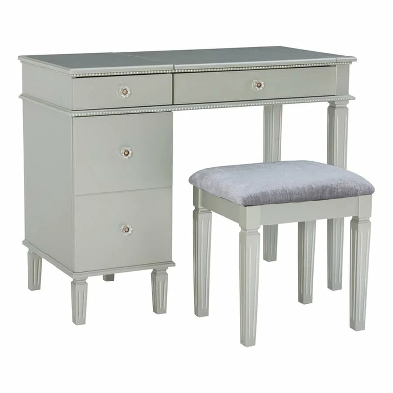 Cheapest π Linon Alexandria Wood Vanity Set In Silver π 3 Cheapest π Linon Alexandria Wood Vanity Set In Silver π